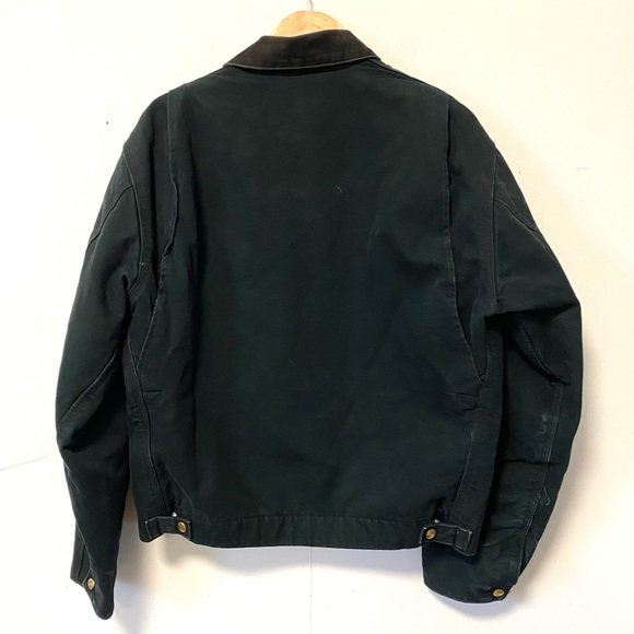 Vintage Carhartt Detroit Jacket Blanket Lined Forrest Green USA Mens 42R M / L - Picture 7 of 14
